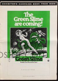 9c199 GREEN SLIME pressbook '69 classic cheesy sci-fi movie, invaders from beyond the stars!