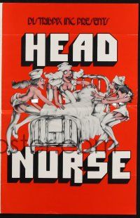 9c207 HEAD NURSE pressbook '73 she could make your temperatures rise, her ward was wide open!