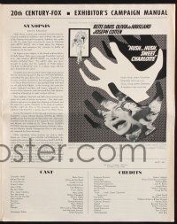 9c230 HUSH...HUSH, SWEET CHARLOTTE pressbook '65 Bette Davis, Robert Aldrich horror classic!