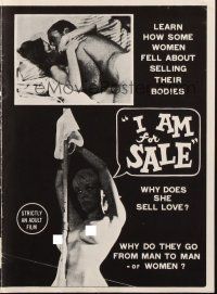 9c231 I AM FOR SALE pressbook '68 learn how some women feel about selling their bodies!