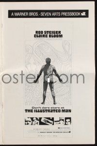 9c239 ILLUSTRATED MAN pressbook '69 Ray Bradbury, Rod Steiger, Claire Bloom, cool tattoo design!