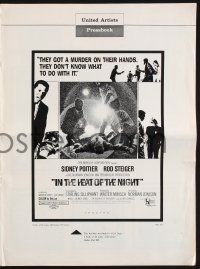 9c243 IN THE HEAT OF THE NIGHT pressbook '67 Sidney Poitier, Rod Steiger, Warren Oates, crime art!