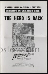 9c245 INDIANA JONES & THE TEMPLE OF DOOM Australian pressbook '84 cool art of Harrison Ford!