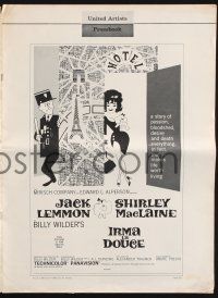 9c247 IRMA LA DOUCE pressbook '63 Shirley MacLaine & Jack Lemmon, directed by Billy Wilder!