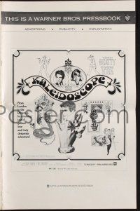 9c259 KALEIDOSCOPE pressbook '66 cheeky American Warren Beatty & kinky English Susannah York!