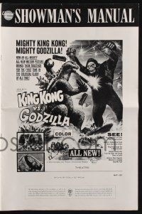 9c266 KING KONG VS. GODZILLA pressbook '63 Kingukongu tai Gojira, mightiest monsters of all time!