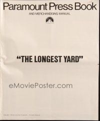 9c289 LONGEST YARD pressbook '74 Robert Aldrich prison football sports comedy, Burt Reynolds