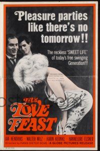 9c293 LOVE FEAST pressbook '61 pleasure parties, sweet life of today's free swinging generation!