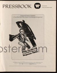9c301 MAGNUM FORCE pressbook '73 Clint Eastwood is Dirty Harry pointing his huge gun!