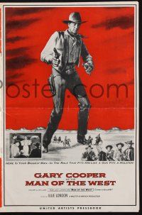 9c304 MAN OF THE WEST pressbook '58 Gary Cooper is the man of the soft word, notched gun & fast draw
