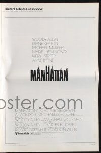 9c307 MANHATTAN pressbook '79 classic image of Woody Allen & Diane Keaton by Queensboro bridge!