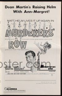 9c327 MURDERERS' ROW pressbook '66 spy Dean Martin as Matt Helm & sexy Ann-Margret McGinnis art!