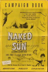 9c334 NAKED IN THE SUN pressbook '57 white slavery filmed in the wilds of Florida's jungles!