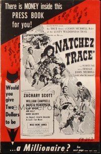 9c338 NATCHEZ TRACE pressbook '59 Zachary Scott, Irene James, you could win a million dollars!