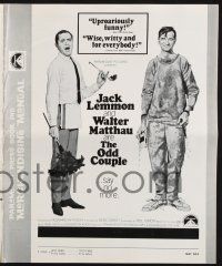 9c346 ODD COUPLE pressbook '68 Robert McGinnis art of best friends Walter Matthau & Jack Lemmon!