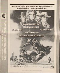 9c348 ONCE UPON A TIME IN THE WEST pressbook '69 Sergio Leone, Cardinale, Fonda, Bronson, Robards