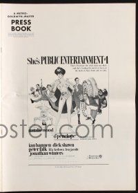 9c356 PENELOPE pressbook '66 sexiest artwork of Natalie Wood with big money bags and gun!