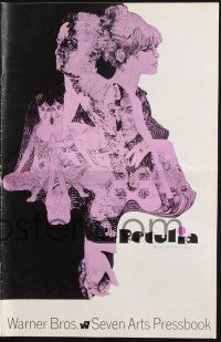 9c358 PETULIA pressbook '68 Richard Lester directed, art of Julie Christie & George C. Scott!