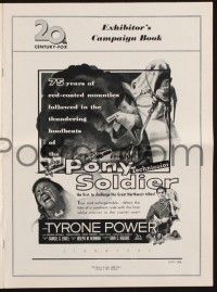 9c366 PONY SOLDIER pressbook '52 art of Royal Canadian Mountie Tyrone Power & Penny Edwards!