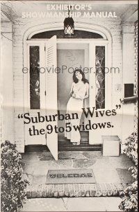 9c446 SUBURBAN WIVES pressbook '72 they're the 9 to 5 widows and their welcome mat is always out!