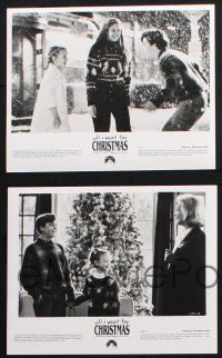 9c841 ALL I WANT FOR CHRISTMAS presskit w/ 5 stills '91 Leslie Nielsen as Santa Claus, Lauren Bacall