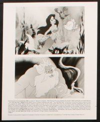 9c875 LITTLE MERMAID presskit w/ 5 stills '89 great images of Ariel & cast, Disney cartoon!