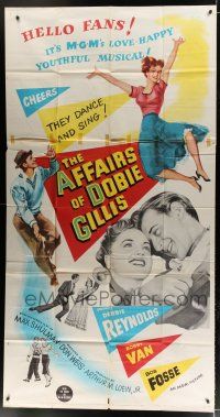 9d426 AFFAIRS OF DOBIE GILLIS 3sh '53 Debbie Reynolds & Bobby Van in MGM's love-happy musical!