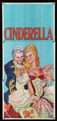 9d005 CINDERELLA stage play English 3sh '30s beautiful stone litho close up art with man & fan!