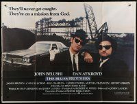 9d053 BLUES BROTHERS subway poster '80 John Belushi & Dan Aykroyd are on a mission from God!