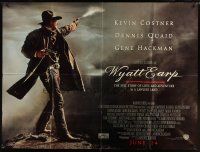 9d061 WYATT EARP subway poster '94 cool image of Kevin Costner in the title role firing gun!
