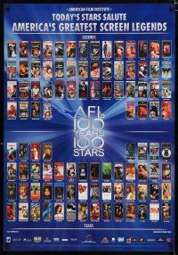 9e741 AFI'S 100 YEARS 100 STARS video poster '99 classic posters w/Gilda, Casablanca & more!