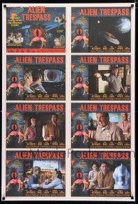 9e396 ALIEN TRESPASS set of 2 1shs '09 one-sheet & 8 uncut lobby cards, comedy horror sci-fi!