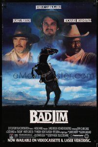 9e749 BAD JIM video poster '90 James Brolin, Richard Roundtree, John Clark Gable!