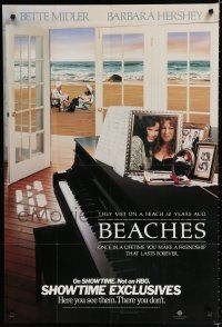 9e268 BEACHES tv poster R90 best friends Bette Midler & Barbara Hershey!