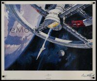 9e597 2001: A SPACE ODYSSEY signed & numbered commercial poster '95 by Gary Lockwood, McCall art!