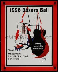 9e450 1996 BOXERS BALL signed special 16x20 '96 by artist Freya, art of boxing gloves!