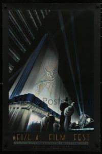 9e162 AFI/L.A. FILM FEST film festival poster '90 art of opening night by Robert Hoppe!