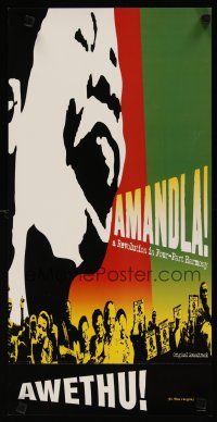 9e325 AMANDLA 2-sided soundtrack 12x24 music poster '02 South African musical revolution!