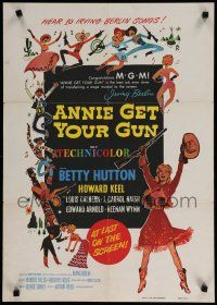 9e326 ANNIE GET YOUR GUN soundtrack special 19x27 '70s Betty Hutton as the greatest sharpshooter!