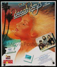 9e328 BEACH BOYS 18x21 music poster '83 cool art of sexy blonde woman!