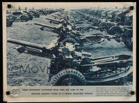 9e007 BRITISH ARMOURED DIVISION 15x20 English WWII war poster '40s image of field guns & armor!