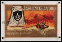 9g340 LAWRENCE OF ARABIA linen Belgian '63 David Lean classic starring Peter O'Toole, cool Ray art!