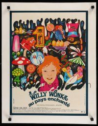 9g161 WILLY WONKA & THE CHOCOLATE FACTORY linen French 15x21 '71 great different Bacha art!