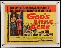 9g081 GOD'S LITTLE ACRE linen style A 1/2sh '58 barechested Aldo Ray & half-dressed sexy Tina Louise