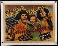 9g095 RAINMAKERS linen 1/2sh '35 the clown princes of comedy Bert Wheeler & Robert Woolsey!