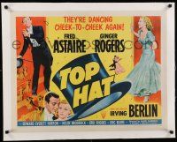 9g100 TOP HAT linen 1/2sh R53 Fred Astaire & Ginger Rogers are dancing cheek-to-cheek again!