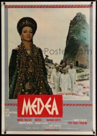 9g270 MEDEA linen Italian lrg pbusta '69 Pier Paolo Pasolini, Maria Callas in elaborate robe!