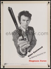 9g037 MAGNUM FORCE linen int'l special 20x28 '73 Clint Eastwood is Dirty Harry pointing his huge gun