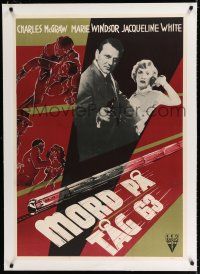 9g126 NARROW MARGIN linen Swedish '52 Richard Fleischer classic noir, McGraw, Windsor, different!
