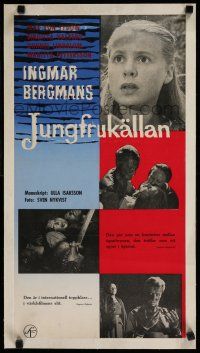 9g130 VIRGIN SPRING linen Swedish stolpe '60 Ingmar Bergman's Jungfrukallan, Max von Sydow, Valberg